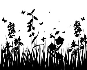 Image showing meadow silhouettes