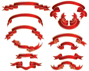 Image showing red ribon set