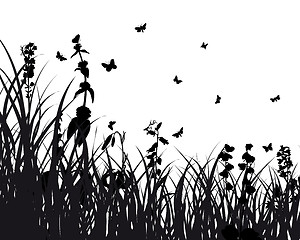 Image showing meadow silhouettes