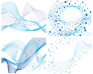 Image showing set of water backgrounds