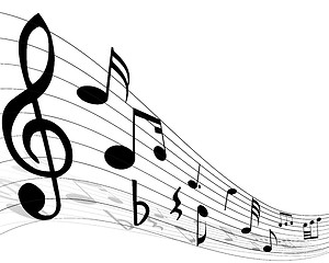 Image showing musical note staff