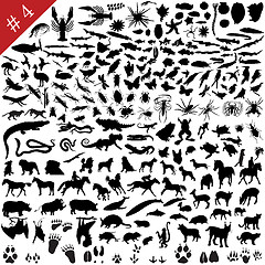 Image showing # 4 set of animal silhouettes