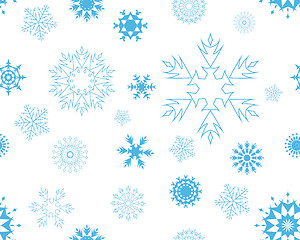 Image showing seamless snowflakes background