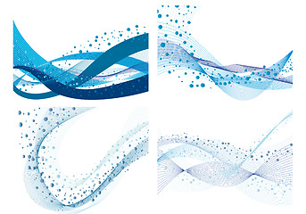 Image showing set of water backgrounds