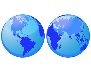 Image showing world globes