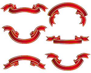 Image showing ribbons set red