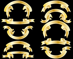 Image showing golden ribbons