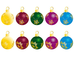 Image showing christmas ball set