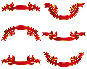 Image showing ribbons set red