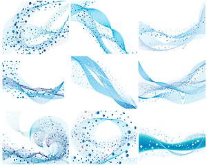 Image showing set of water backgrounds