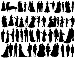 Image showing wedding silhouettes