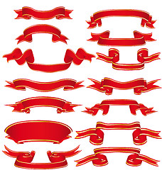 Image showing red ribbons