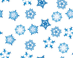 Image showing seamless snowflakes background