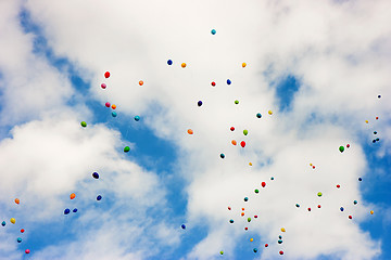 Image showing balloons in the sky