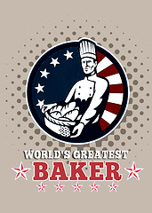 Image showing World's Greatest Baker Greeting Card Poster