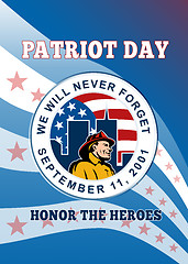 Image showing American Patriot Day Remember 911  Poster Greeting Card