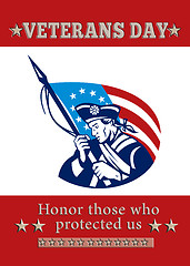 Image showing American Patriot Veterans Day Poster Greeting Card