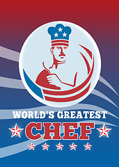 Image showing World's Greatest American Chef Greeting Card Poster