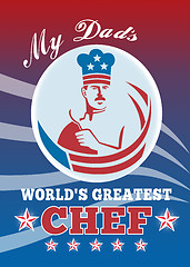 Image showing World's Greatest Dad Chef Greeting Card Poster