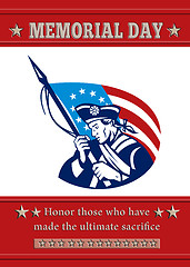 Image showing American Patriot Memorial Day Poster Greeting Card