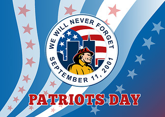 Image showing American Patriot Day Remember 911  Poster Greeting Card