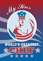 Image showing World's Greatest Son Chef Greeting Card Poster