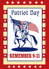 Image showing American Patriot Day Remember 911  Poster Greeting Card