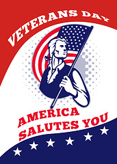 Image showing American Patriot Veterans Day Poster Greeting Card