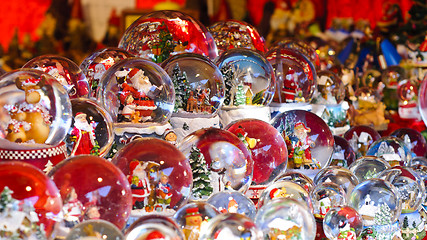 Image showing Christmas background - Snow domes