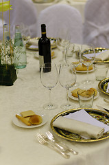 Image showing Wedding table setting