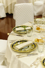 Image showing Wedding table setting