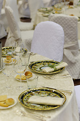 Image showing Wedding table setting