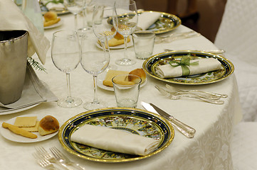 Image showing Wedding table setting