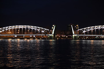 Image showing drawbridge at night  