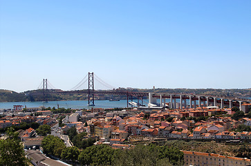 Image showing Lisbon, Portugal, 25th of April Bridge