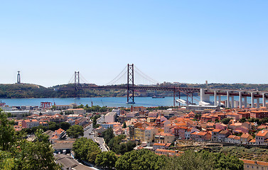 Image showing Lisbon, Portugal, 25th of April Bridge