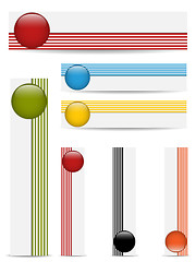 Image showing Glossy web buttons with colored bars.