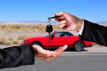 Image showing Handing over the keys