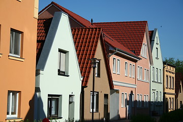 Image showing Small town houses.