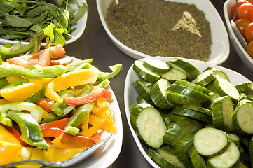 Image showing sliced vegetables tomatoes with spice Jerusalem