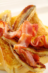 Image showing Bacon And Banana Toast