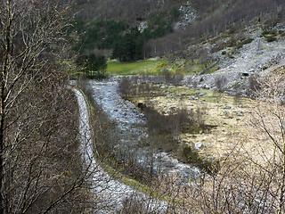 Image showing small river in rural landscape - norway, europe