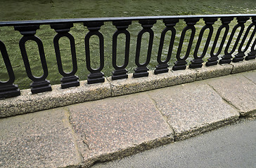 Image showing Iron Railings at Moika River Embankment