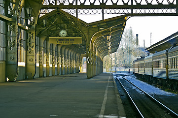 Image showing Railroad station platform
