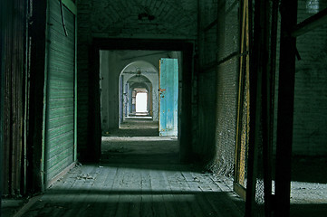 Image showing Corridor in Abandoned Storehouse Building