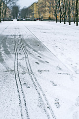 Image showing Footprints on snow