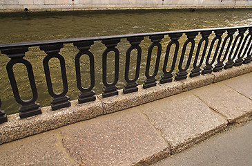 Image showing Iron Railings at Moika River Embankment