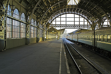 Image showing Railroad station platform