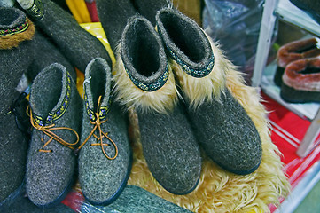 Image showing felted shoes