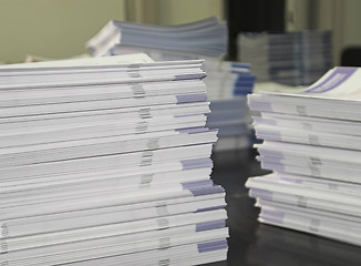 Image showing Piles of Handout Pamphlets